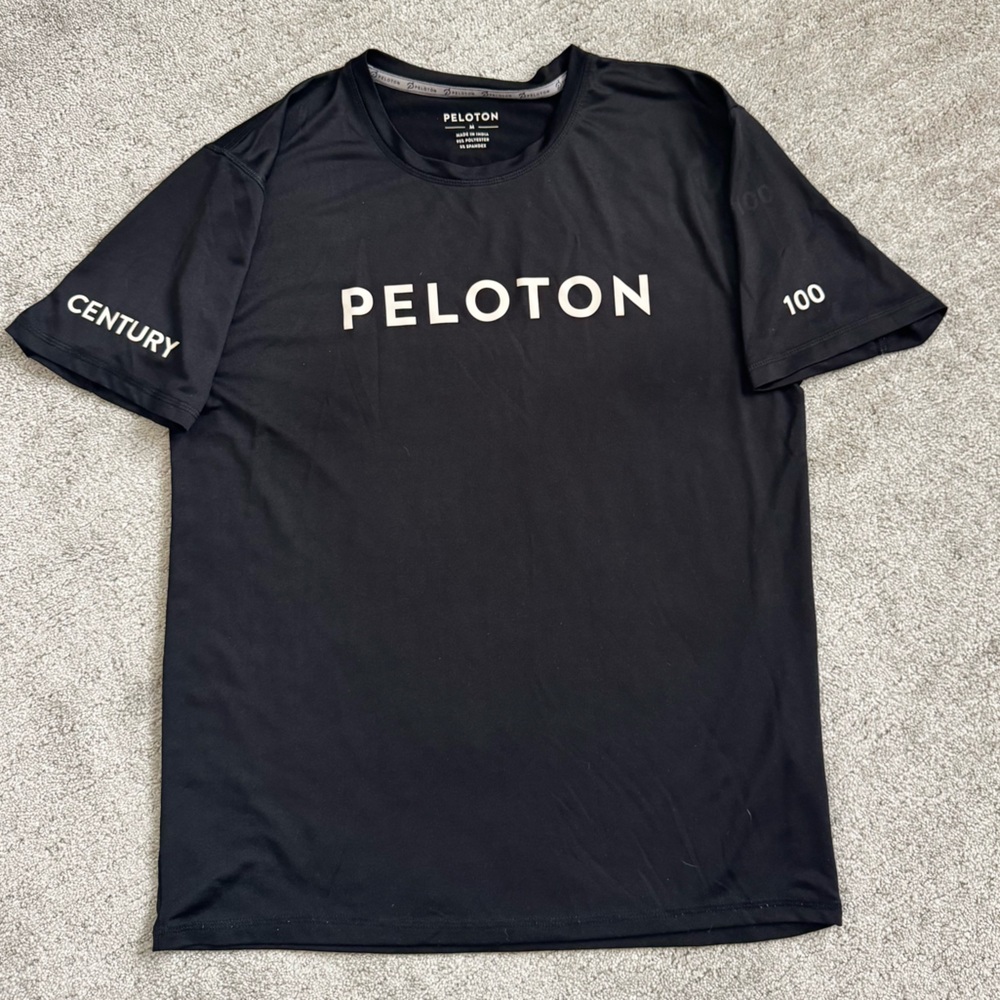 Peloton Black Century Unisex TShirt Size M